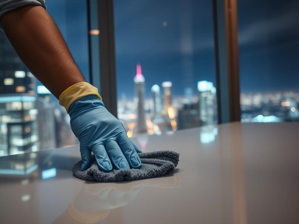 Office desk cleaning after hours in Sydney CBD