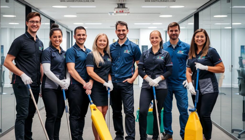 Versatile Cleaning team providing professional office cleaning services in Sydney