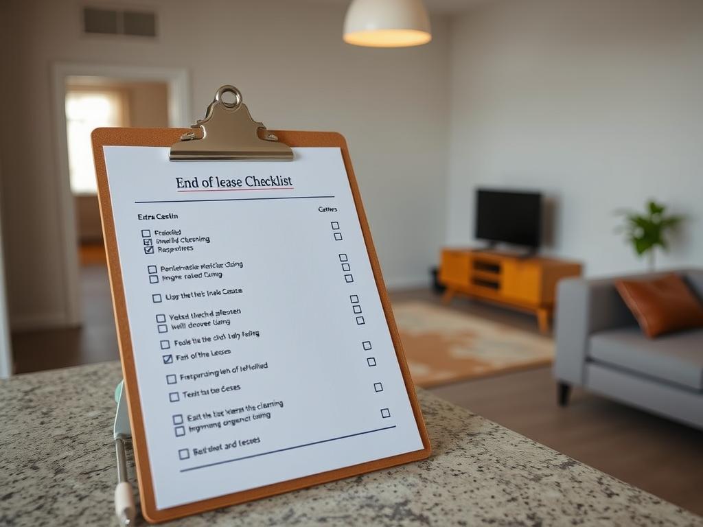 End of lease cleaning checklist with highlighted extra services for a Sydney rental property